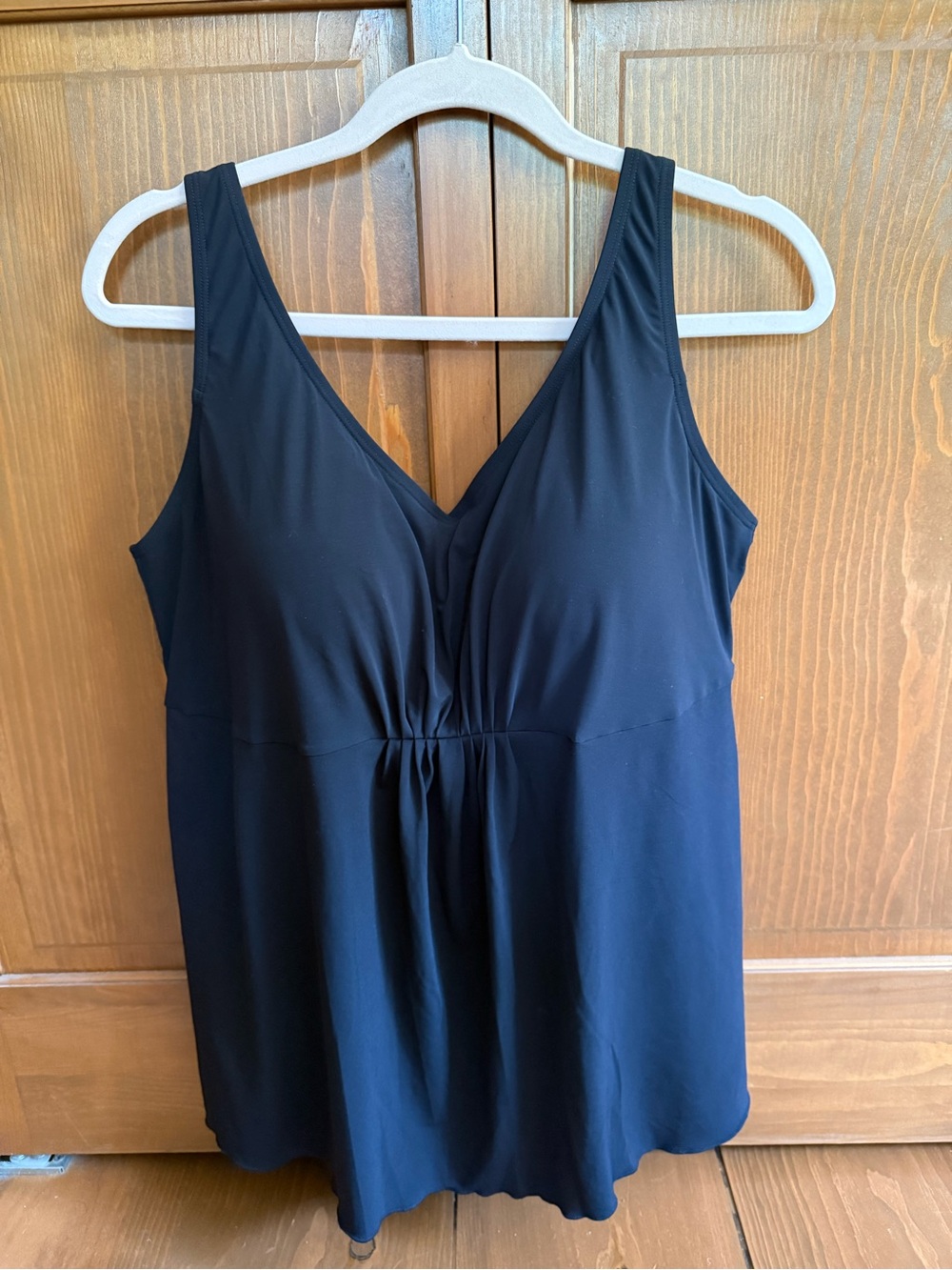 Black V-Neck Tankini Top